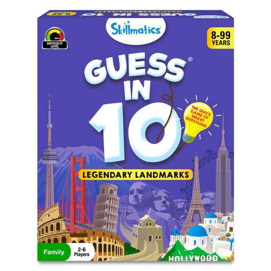 Skillmatics Card Game - Guess in 10 Legendary Landmarks, Educational Travel Toys for Boys, Girls, and Kids Who Love Board Games, Geography and History, Gifts