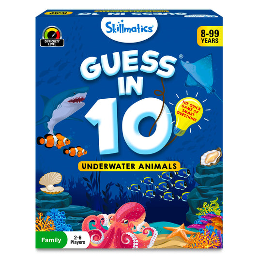 Skillmatics Card Game - Guess in 10 Underwater Animals, Perfect for Boys, Girls, Kids, and Families Who Love Toys, Board Games, Gifts