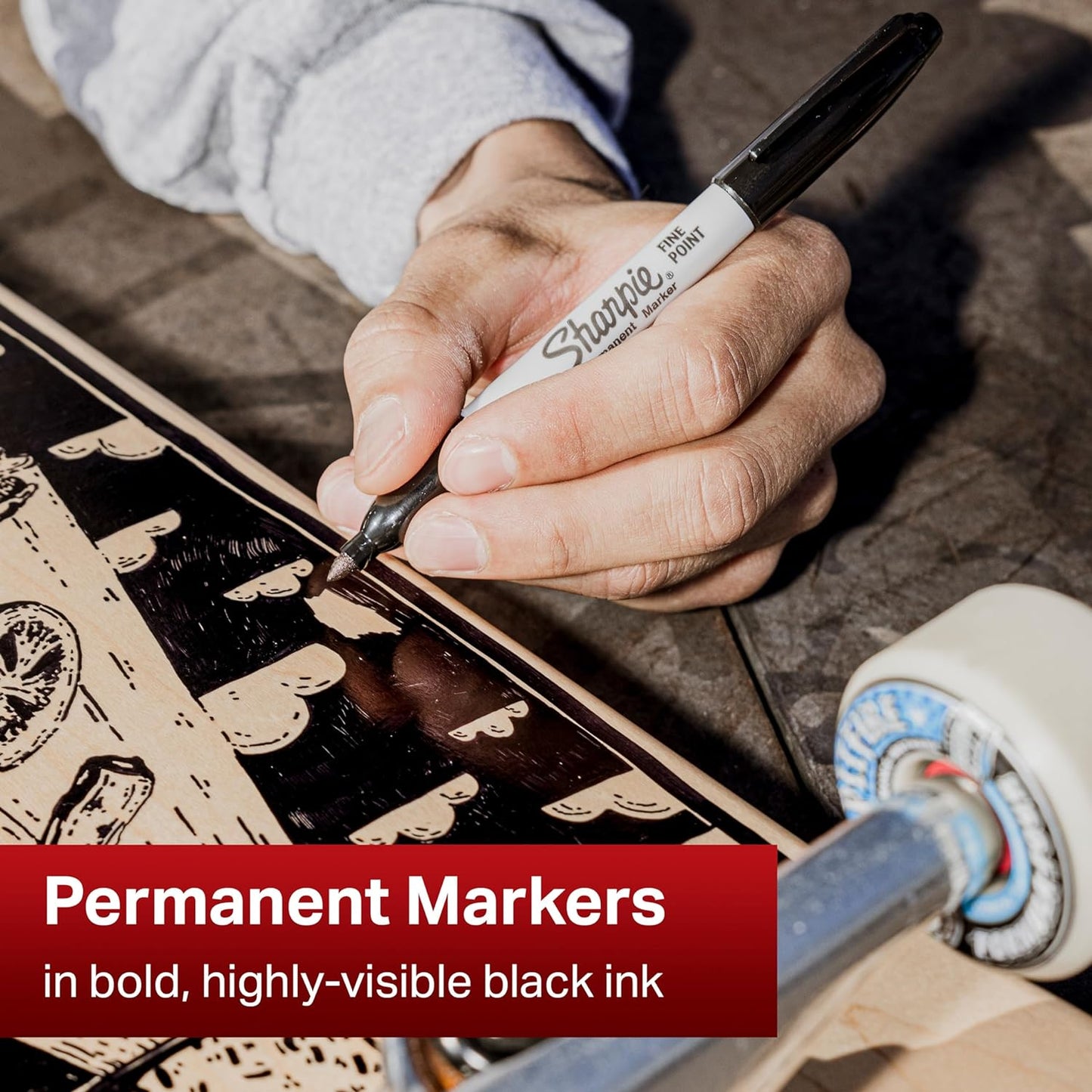 Sharpie Permanent Markers Fine Tip - Black Set of 2