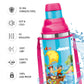 Milton Kool Stunner 400 Kids Plastic Insulated Water Bottle with Straw, 404 ml, Sipper Bottle, Leak Proof, BPA Free, Food Grade, School & Picnic Bottle, Blue