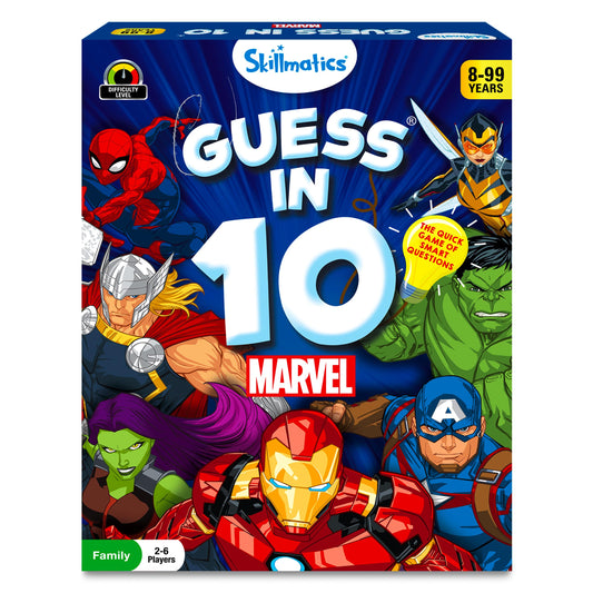 Skillmatics Card Game - Guess in 10 Marvel, Perfect for Boys, Girls, Kids, Teens, Adults Who Love Board Games, Toys, Avengers, Spiderman, Iron Man, Gifts