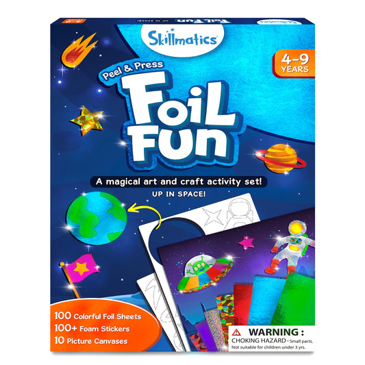 Skillmatics Art & Craft Activity - Foil Fun Space, No Mess Art for Kids, Craft Kits & Supplies, DIY Creative Activity, Gifts