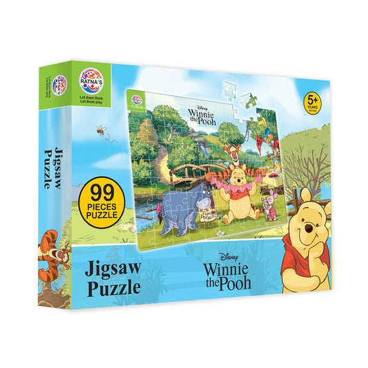 Ratna's 99 Pieces Disney & Marvel Series Jigsaw Puzzle for Kids. Puzzle Size 44.5cm X 37cm (Winnie The Pooh)