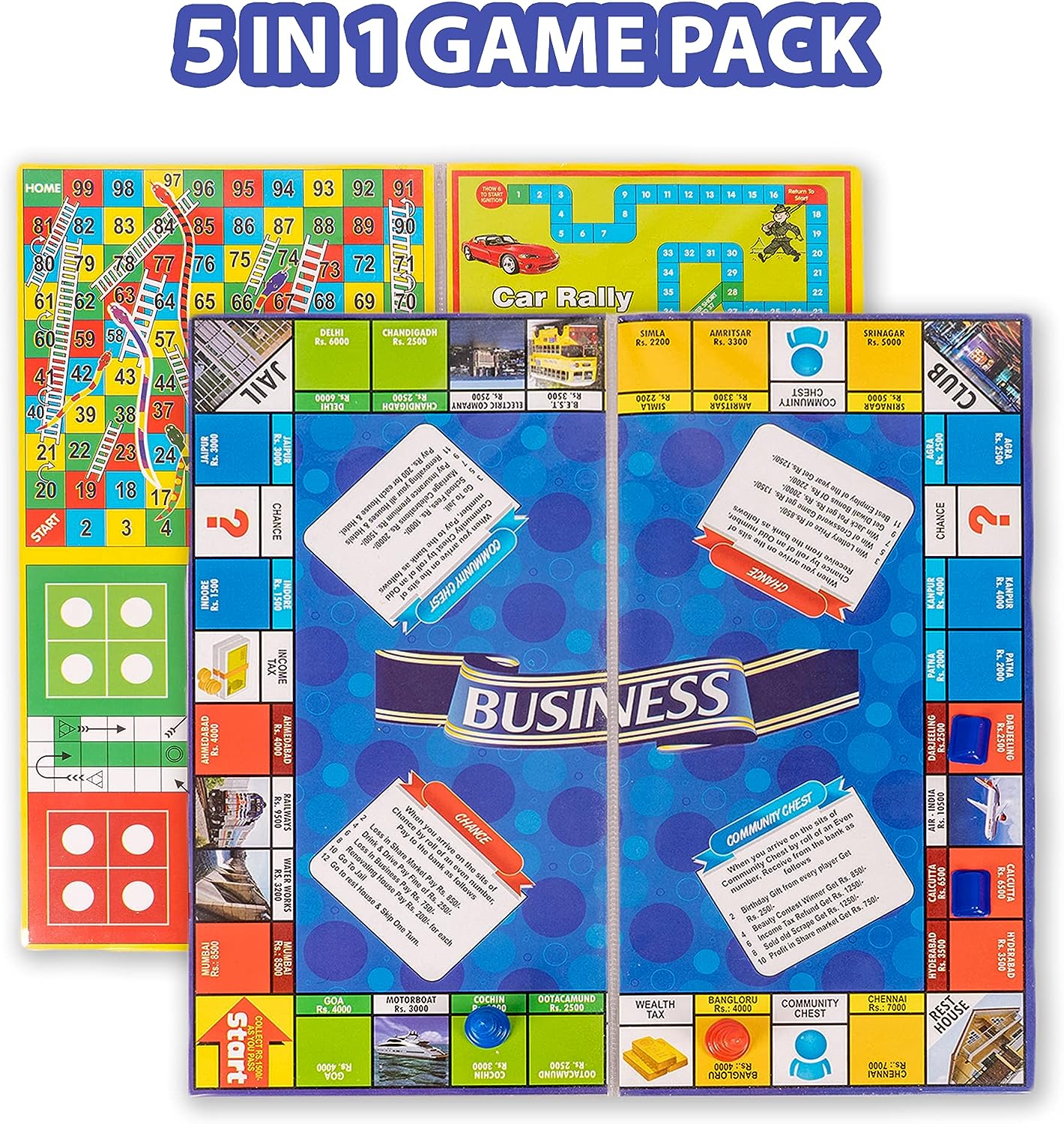 Ratna's Business JR. Coins 5 in 1 Board Game Set