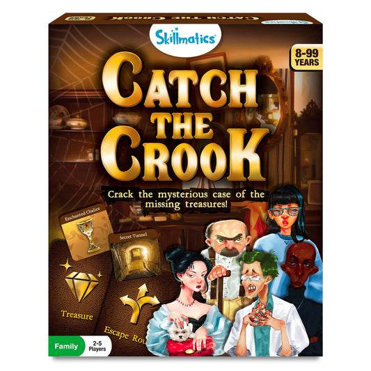 Skillmatics Board Game - Catch The Crook, Family Friendly Game of Predictions, Strategy Game for 2-5 Players