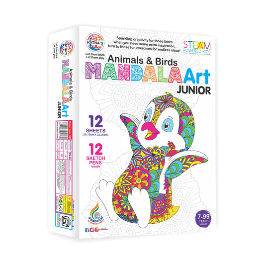 Ratna's Mandala Art Junior Animals & Birds The Coloring Kit