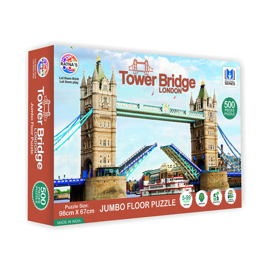 Ratna's London Tower Bridge 500 Pieces Floor Jigsaw Puzzle (Size: 98 cm * 67 cm)