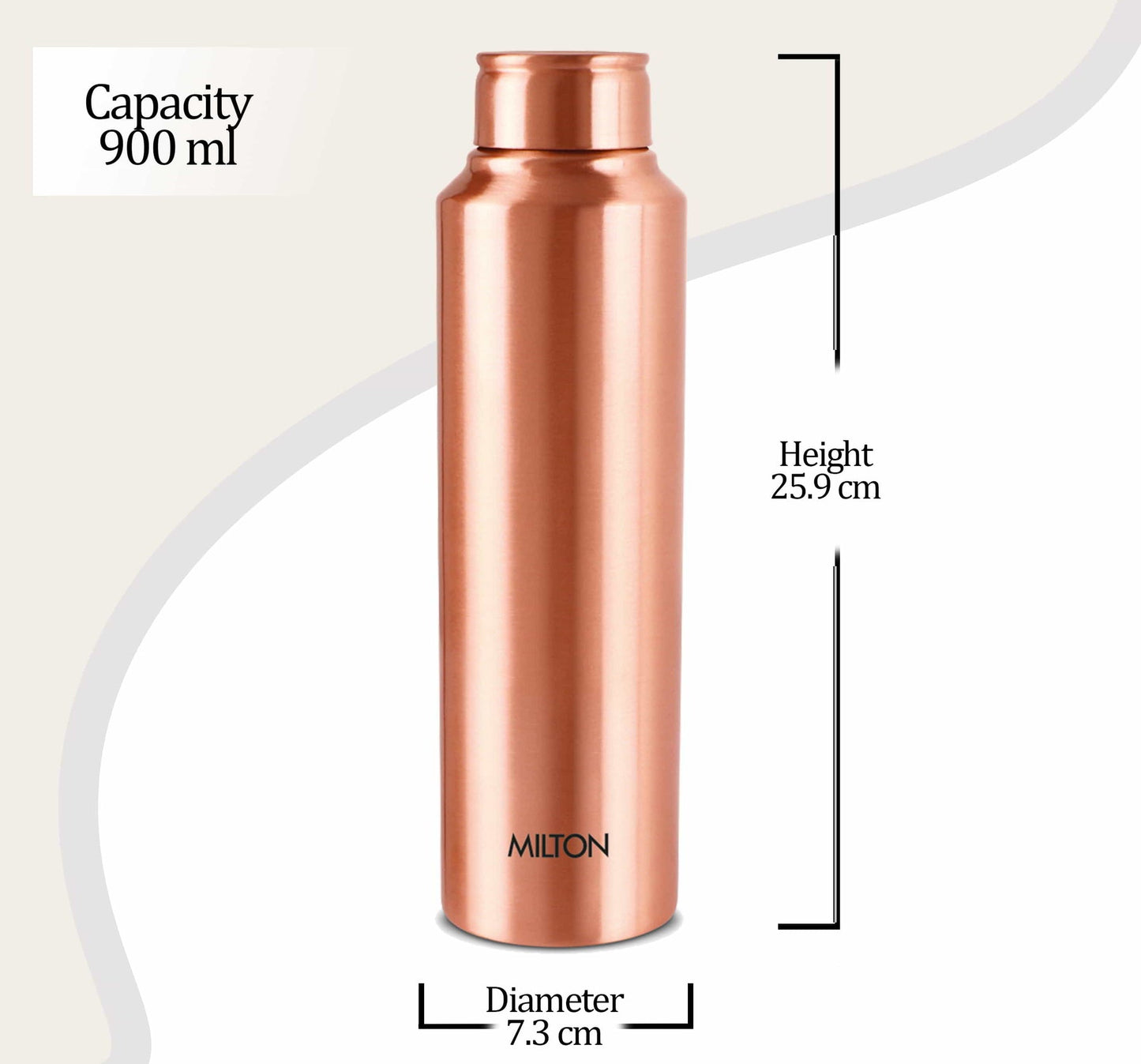 Milton Alpine 1000 Water Bottle, 900 ml, 1 Piece, Copper | 100% Leak Proof | Office Bottle | Gym Bottle | Yoga Bottle | Home | Kitchen | Hiking | Treking Bottle | Travel Bottle