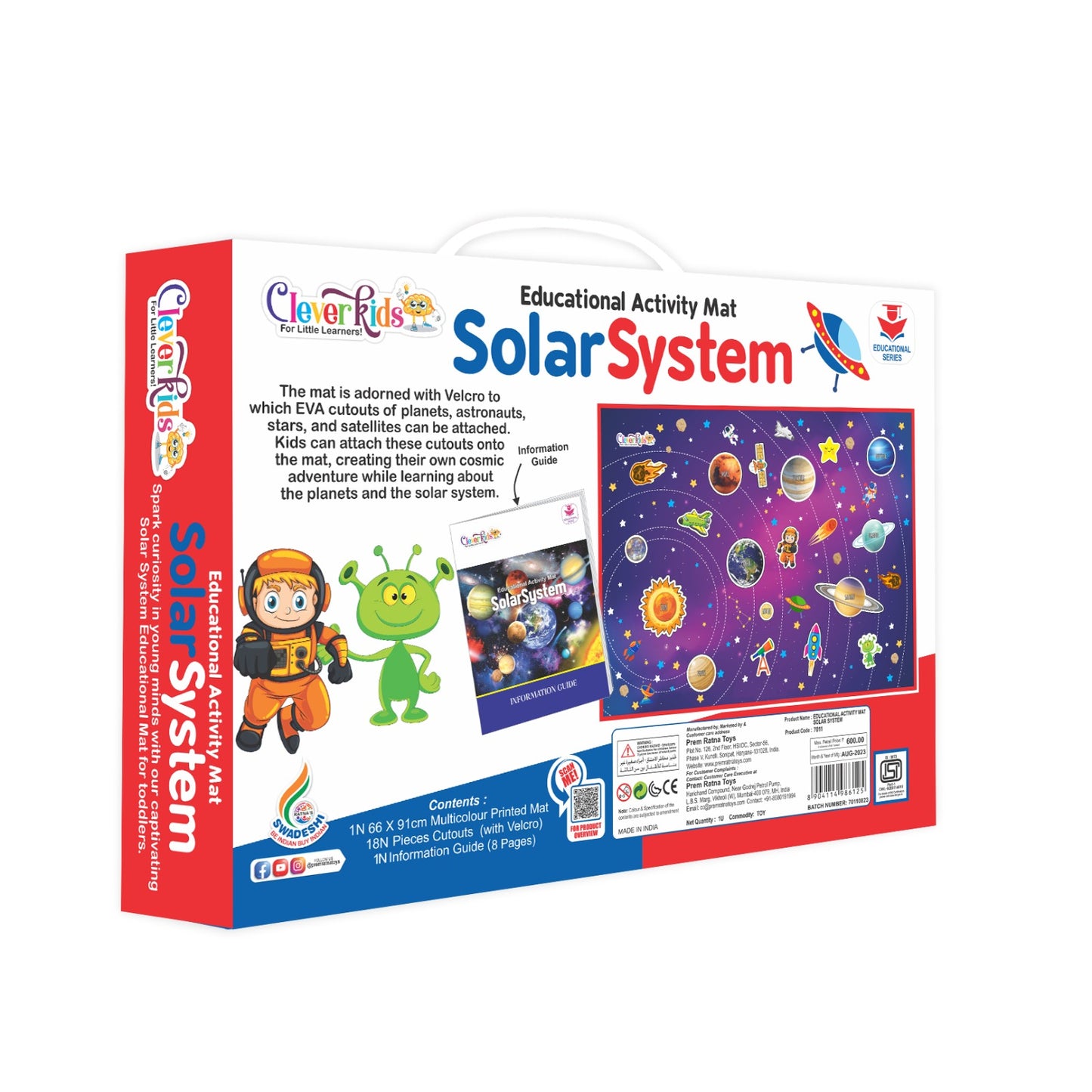 Cleverkids Educational Activity Mat - Solar System