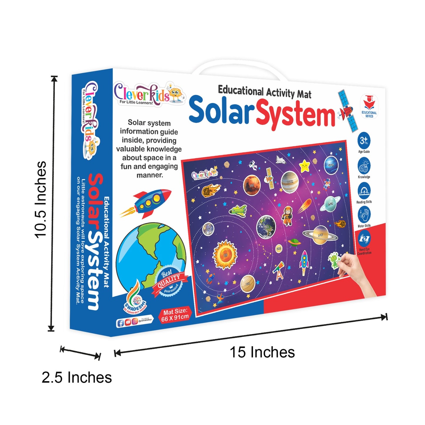 Cleverkids Educational Activity Mat - Solar System