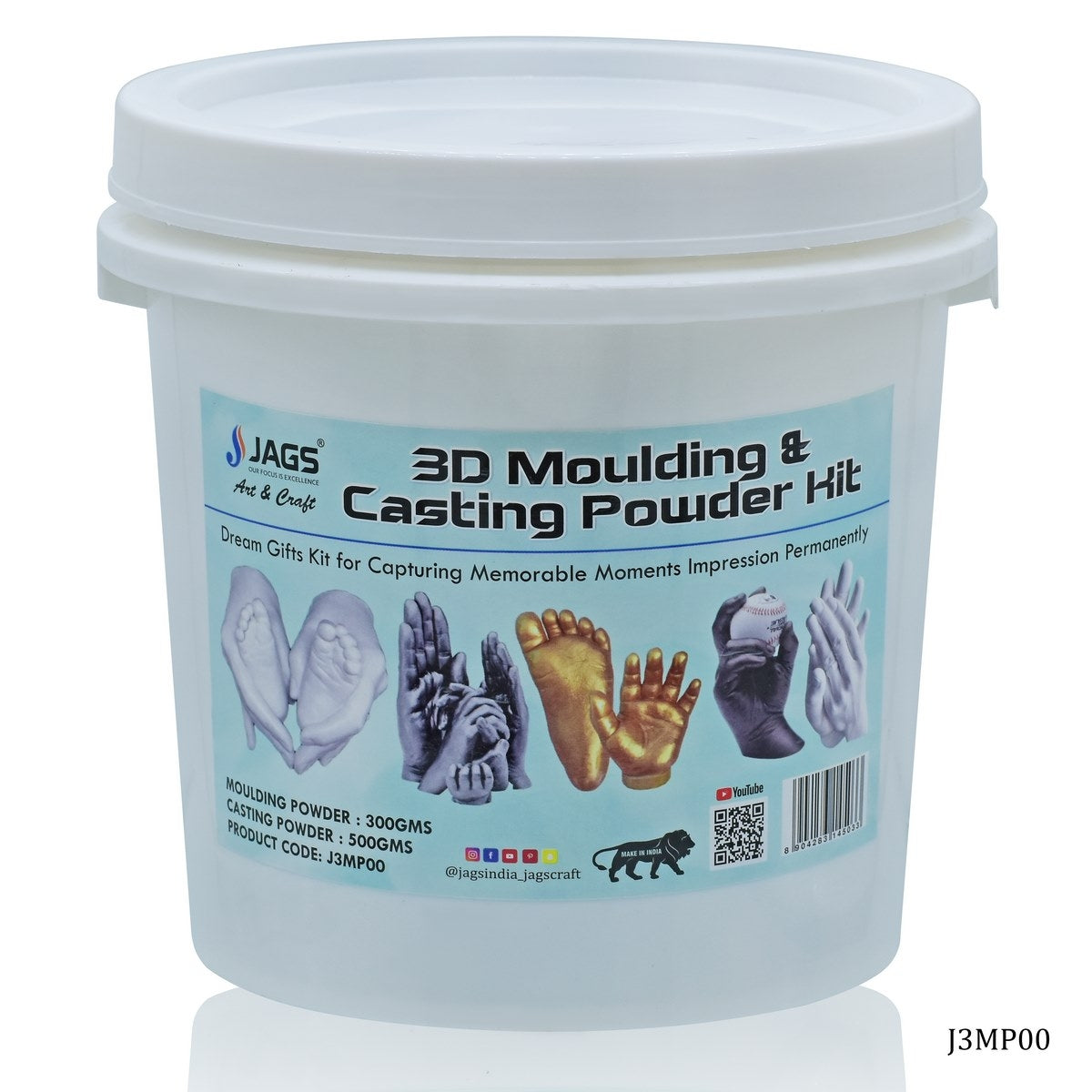 Jags 3D Moulding & Casting Powder Kit 800 Grams For Baby Hands