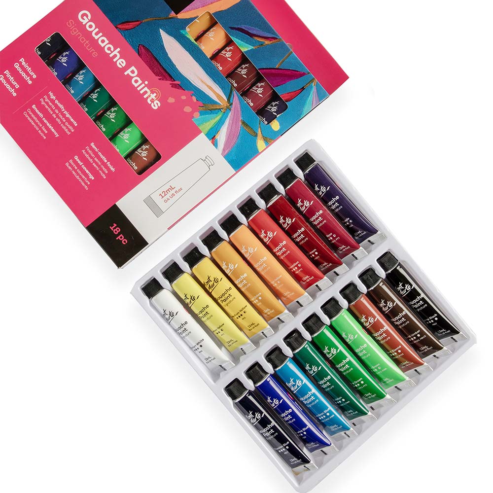 Mont Marte Gouache Paints Signature 18pc x 12ml (0.4 US fl.oz)