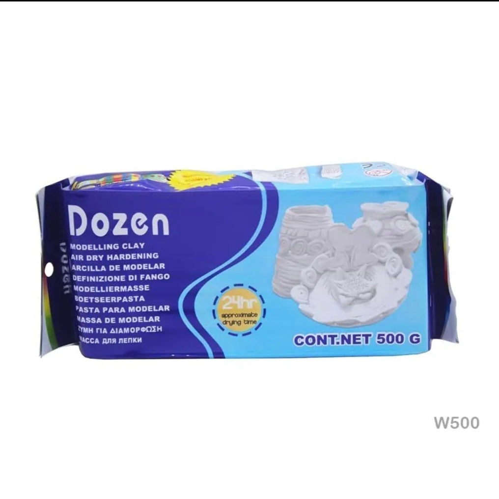 Dozen Air Dry Craft Clay - White