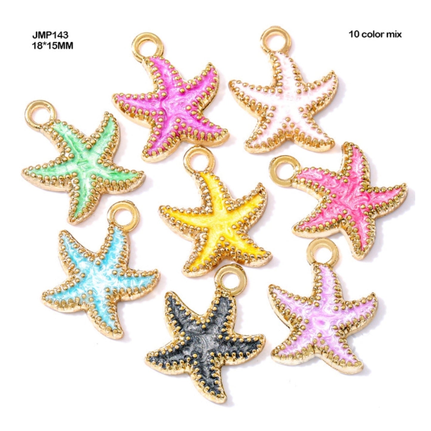 Starfish Pendants Mix 10 Pc's