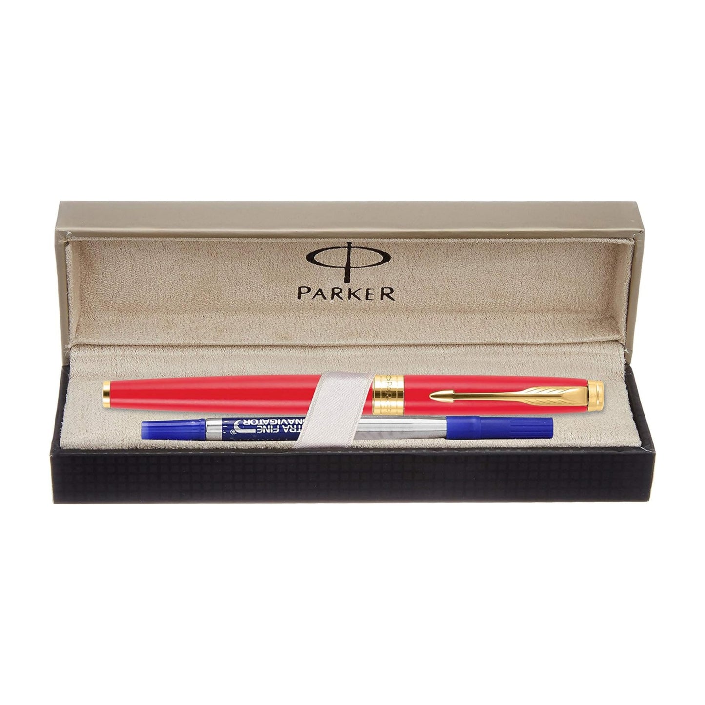 Parker Aster Matte Red Gold Trim Roller Ball Pen