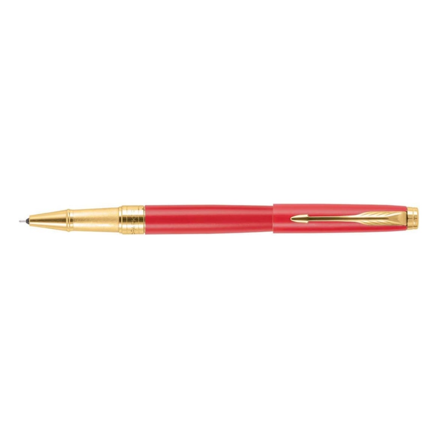 Parker Aster Matte Red Gold Trim Roller Ball Pen