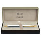 Parker Aster Shiny Chrome Gold Trim Ball Pen