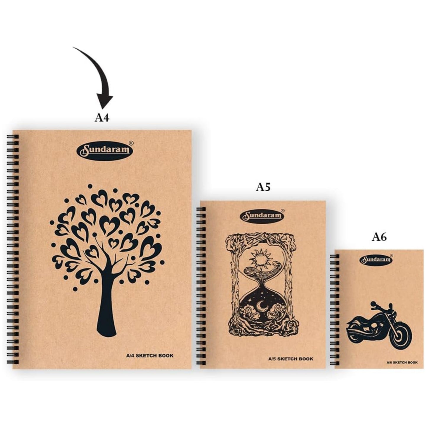 Sundaram Sketch Book Spiral Bound (Wiro) - 100 pages