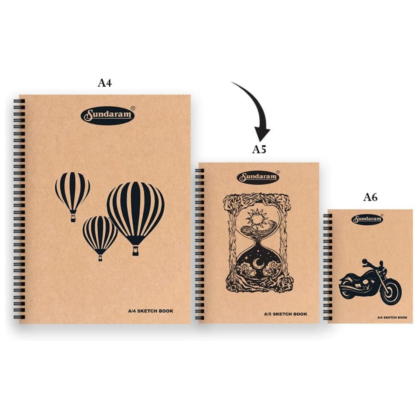 Sundaram Sketch Book Spiral Bound (Wiro) - 100 pages