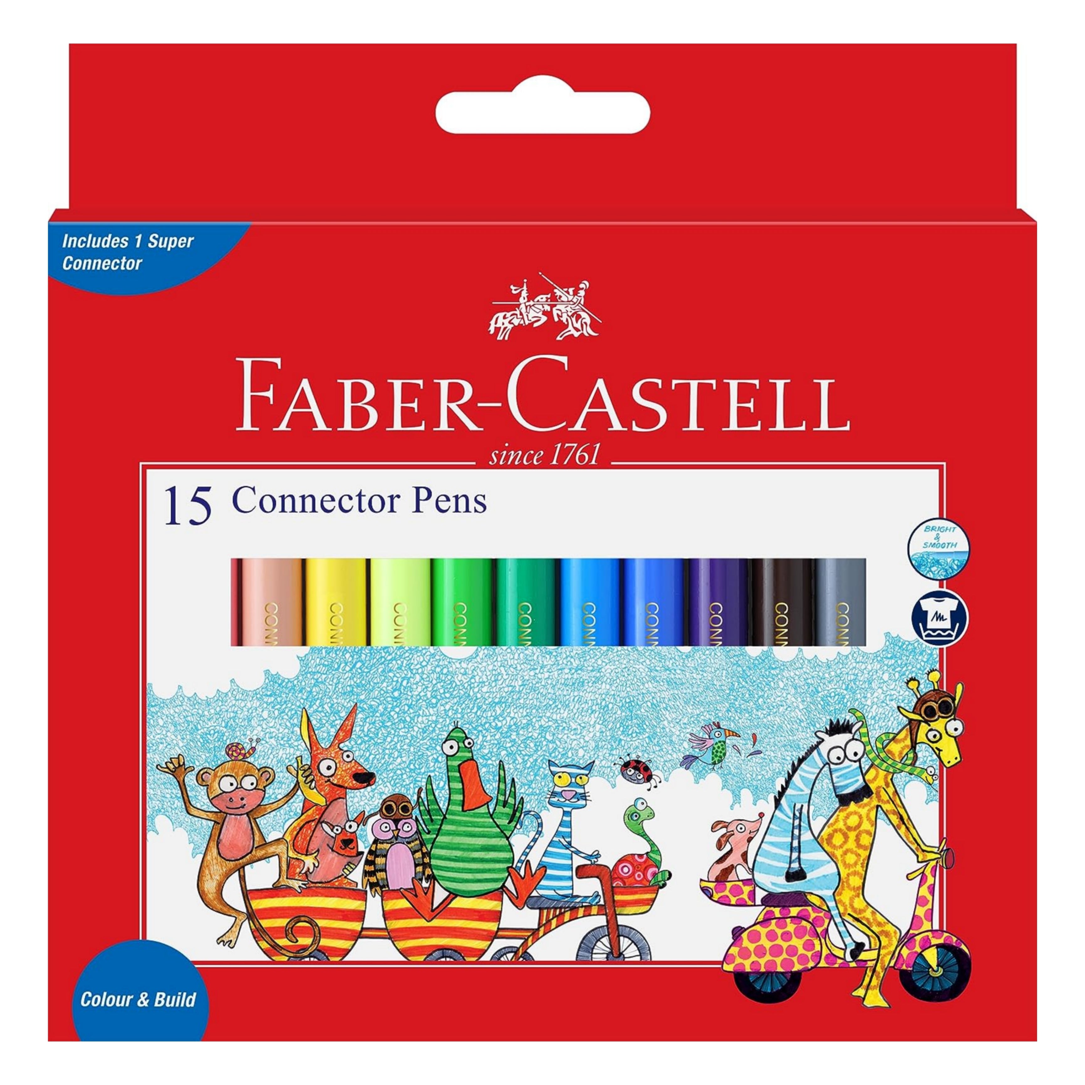 Faber-Castell Fine Pitt Artist Pen Set Of 6 Pitt Pens Black (XS,S,F,M,B,C)