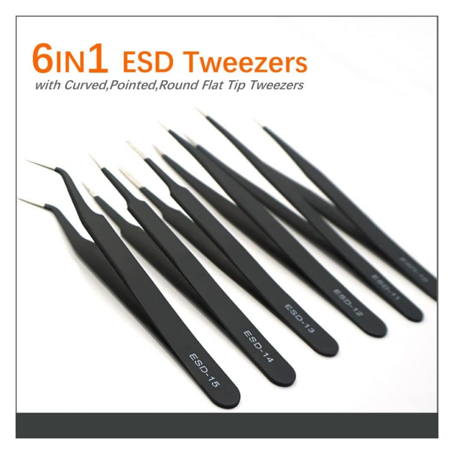 Professional Tweezers Set 6 Pc's