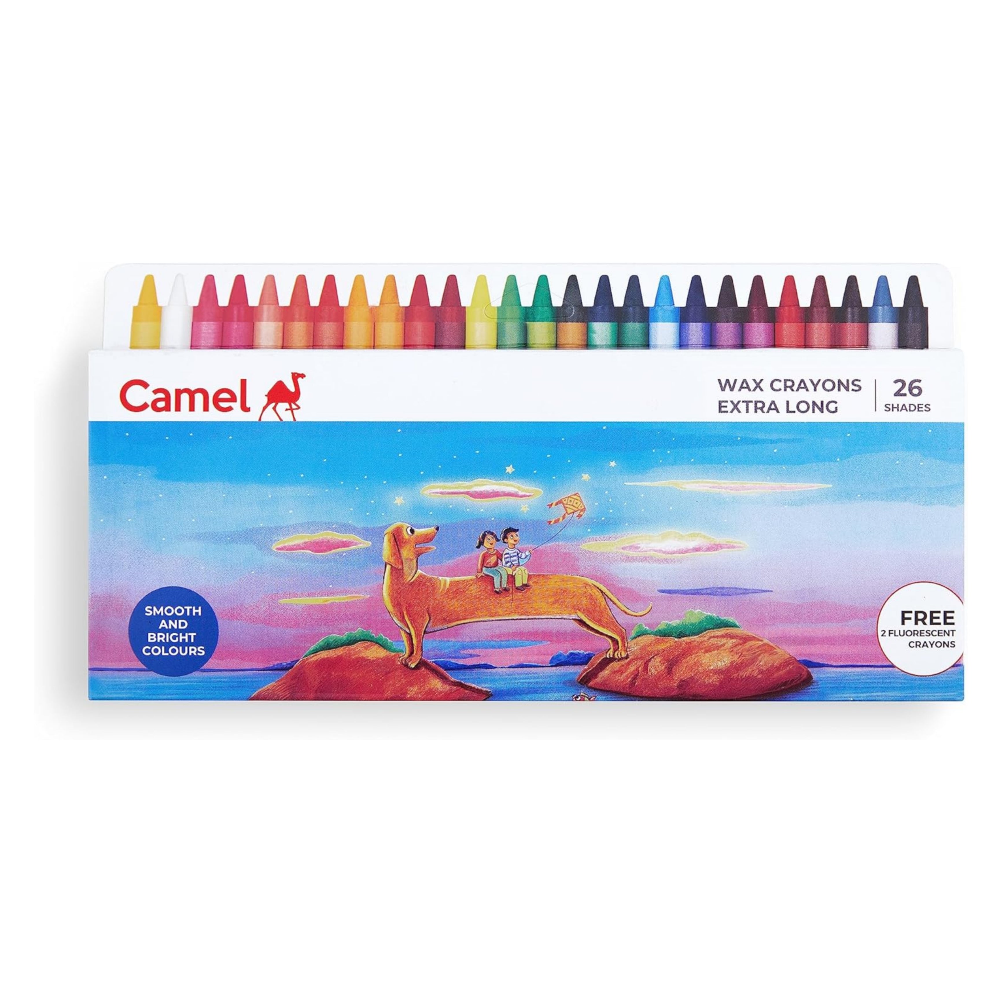 Order Camlin Kokuyo 24 Shades Wax Crayons Extra Long Online From VISHAL  KIDS WORLD,NAGPUR