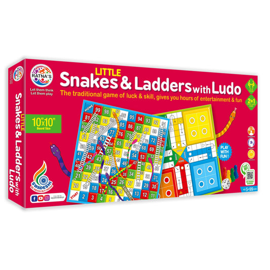 Ratna's Classic Strategy Game Little Snakes and Ladders with Ludo 2 In 1 for Young Businessman