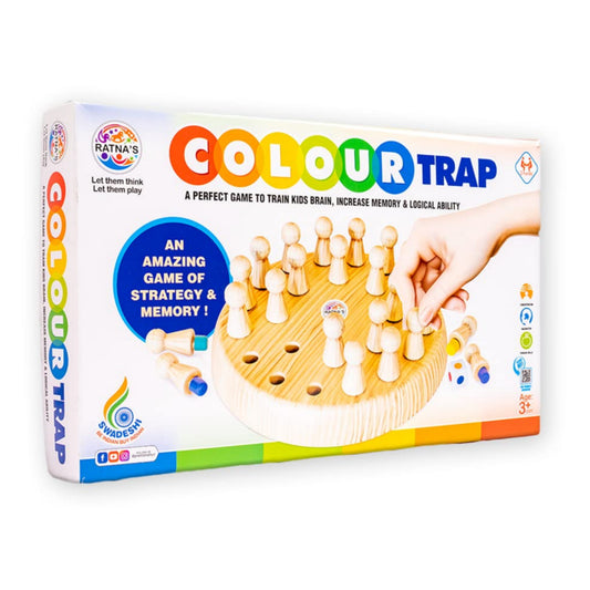 Ratna's Colour Trap Strategy & Memory Game for Kids, Memory Matchstick Chess Game for Boys & Girls Age 3 and Up Multicolor