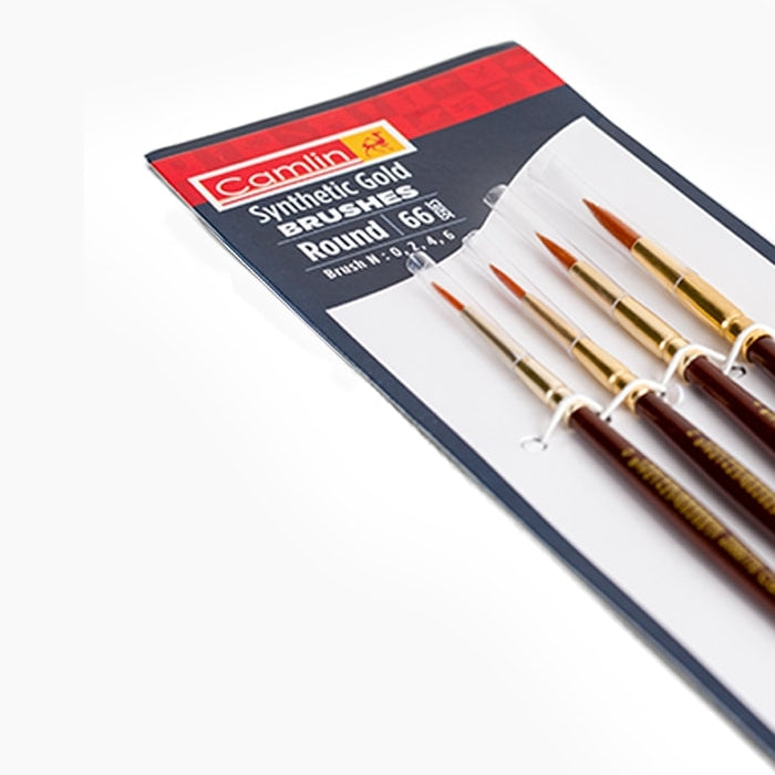 Camlin Synthetic Gold Brushes Round - Series 66