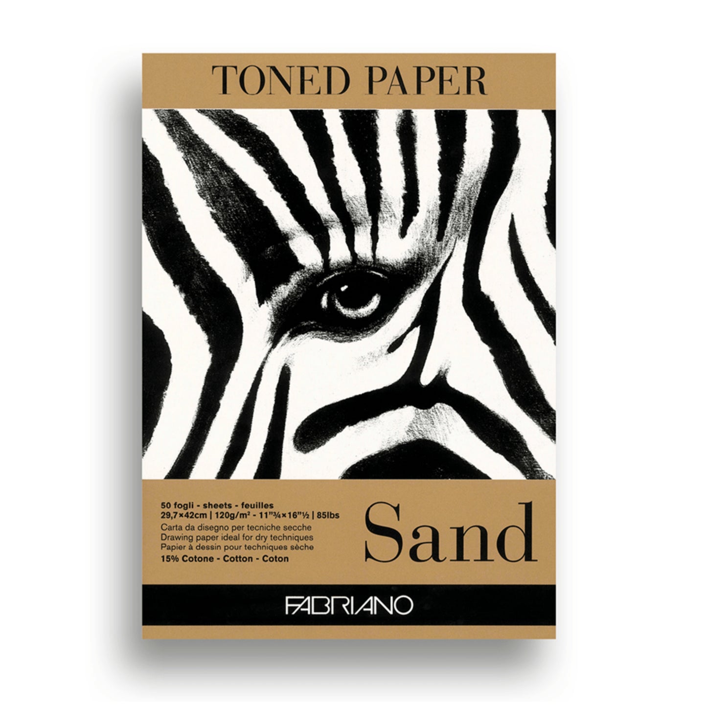 Fabriano Toned Paper Pad Sand 120 GSM (Contains- 50 Sheets)