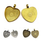 Heart Shape Gold Bezel Pendant 6  Pc's