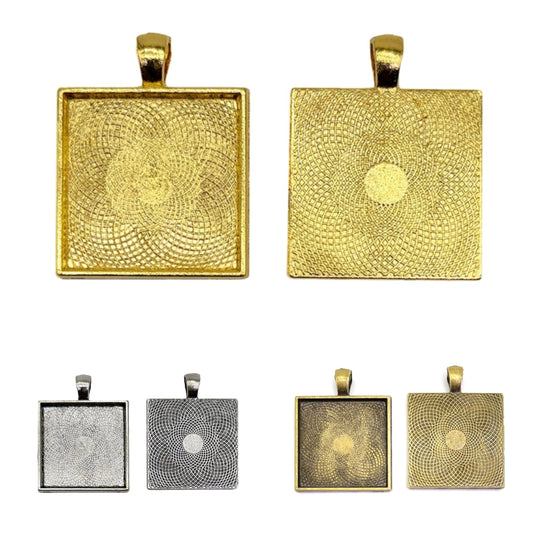 Square Shape Bezel Pendant 6  Pc's