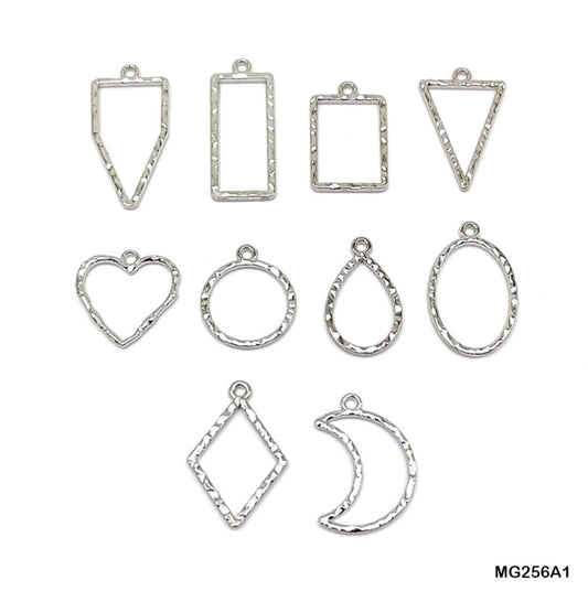 Bezels Single Shape Set Silver - 5 Pcs