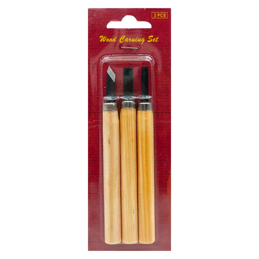 Professional Wood Carving Chisel Knife Hand Tool Set for Basic Detailed Carving Woodworkers Gouges 3 Pc's