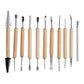 Wooden Handle DIY Sculpting Knife Clay Pottery Carving Tool Set for Modeling Tools & Wooden Sculpture Knife 11 Pc's