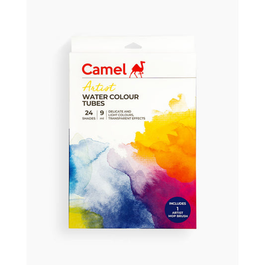 Camel Artist Water Colours Tubes 24 Shades 9ml