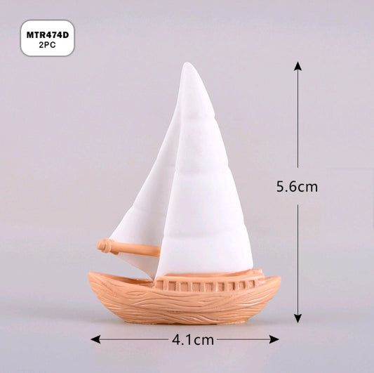 Miniature Model Boat 2 Pc's