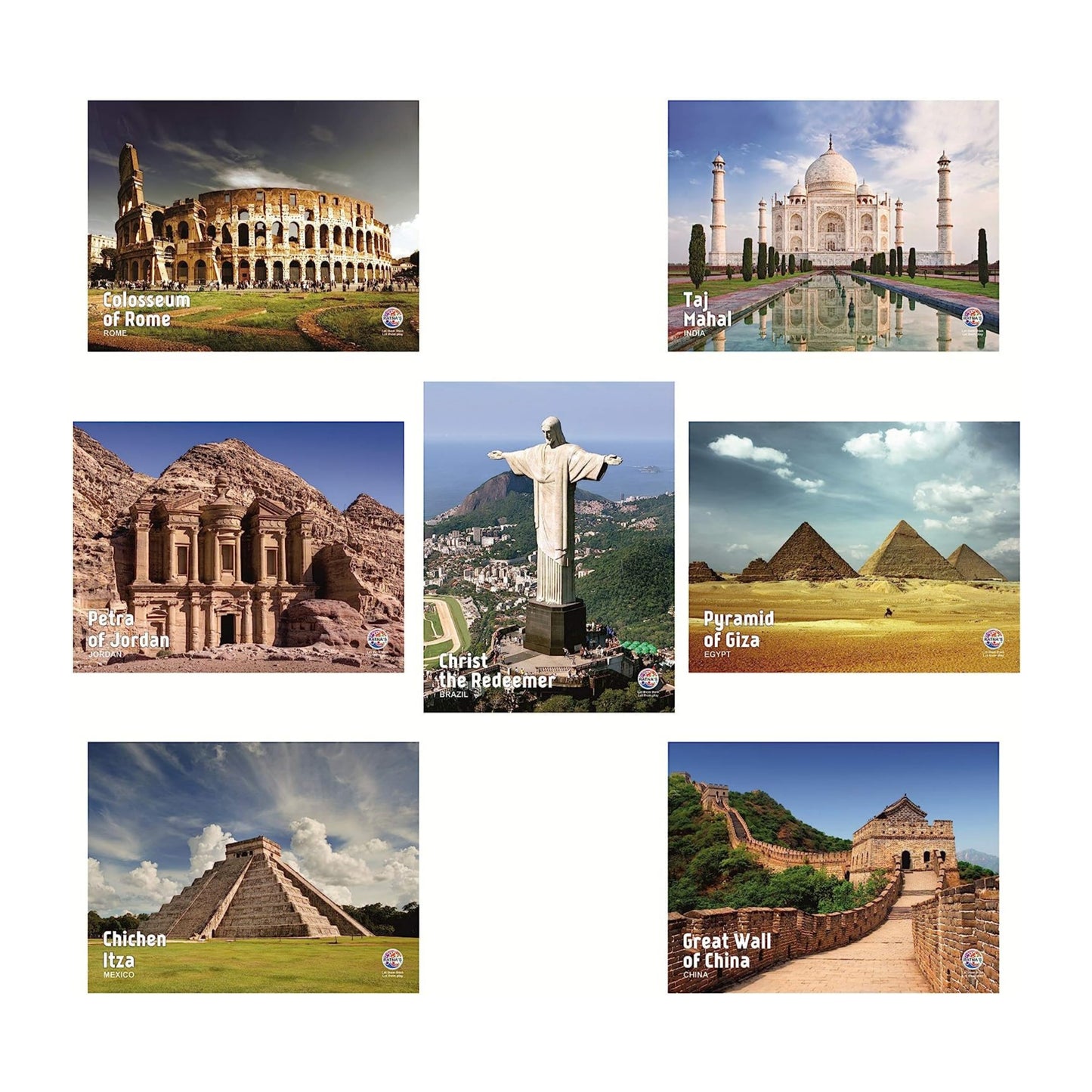 Ratna's 7 Wonders of The World Jigsaw Puzzle. 7 Different Jigsaw Puzzles