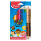 Maped Color'Peps World Color Pencils Set (Pack of 12) + Duo Skin Color Pencils Set