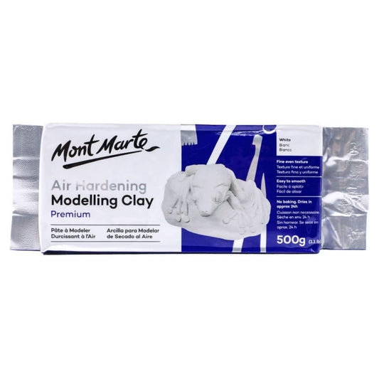 Mont Marte Air Hardening Modelling Clay - White 500gms