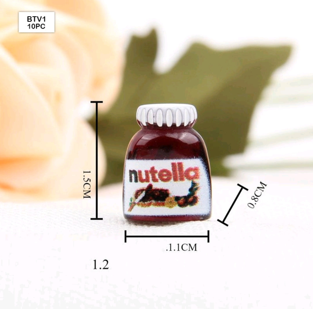 Miniature Model Nutella Chocolate Bottle 10 PC's