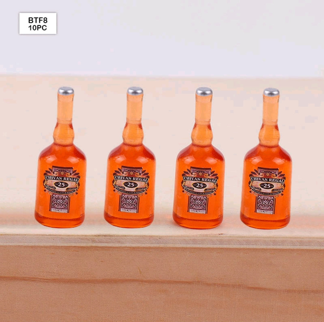 Miniature Model Whiskey Bottle 10 PC's