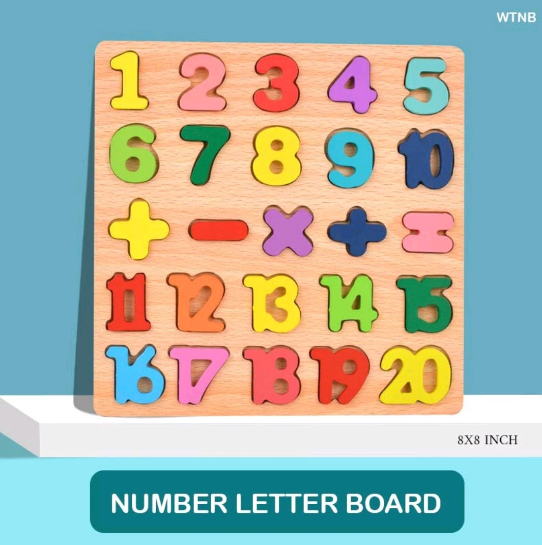 Wooden A to Z Alphabet & 0 to 20 Counting Numbers Educational Learning Toy for Kids