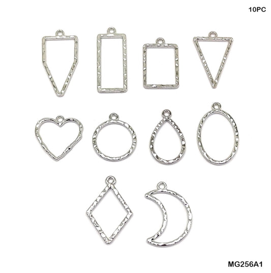 Bezels Mix Shape Set Silver - 10 Pcs