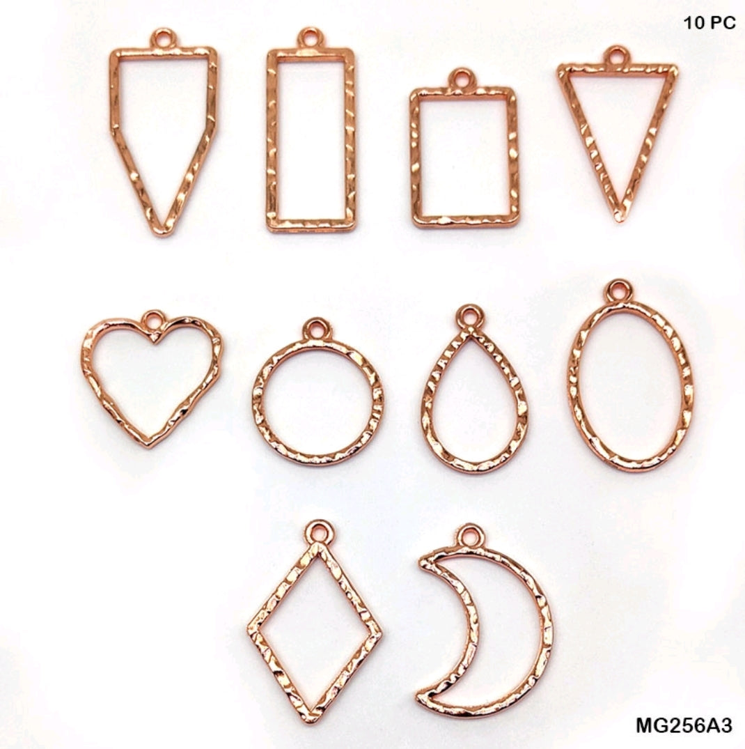 Bezels Mix Shape Set Rose Gold - 10 Pcs