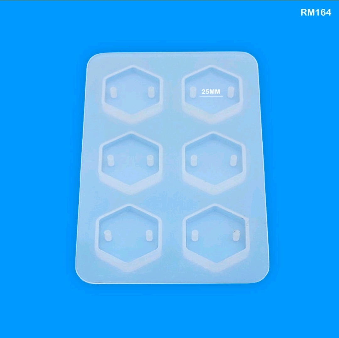 Silicone Mould Rakhi 6 Cavity Hexagon 25mm