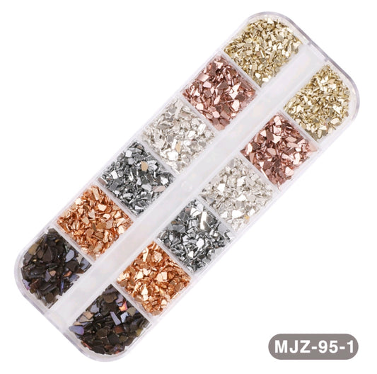 12 Colors Rhinestones Gems Nail Art Rhinestones Decorations for DIY Nail Art Crafts Nail Gems Stones Crystals with Rhinestone