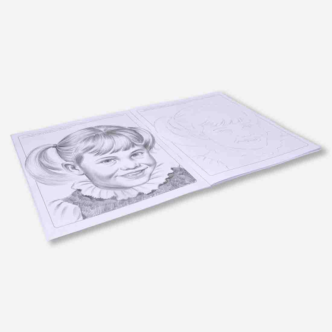 Navneet Learn Pencil Shading Portraits 1 and 2 – For Elementary Art Prep – How to draw Portraits - Pack of 2 Books