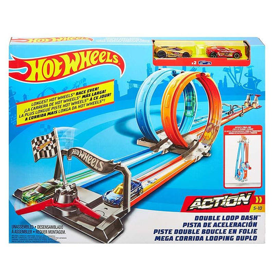 Hot Wheels Double Loop Dash Track Set