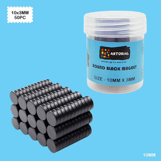 Black Magnet 10x3MM 50 Pc's